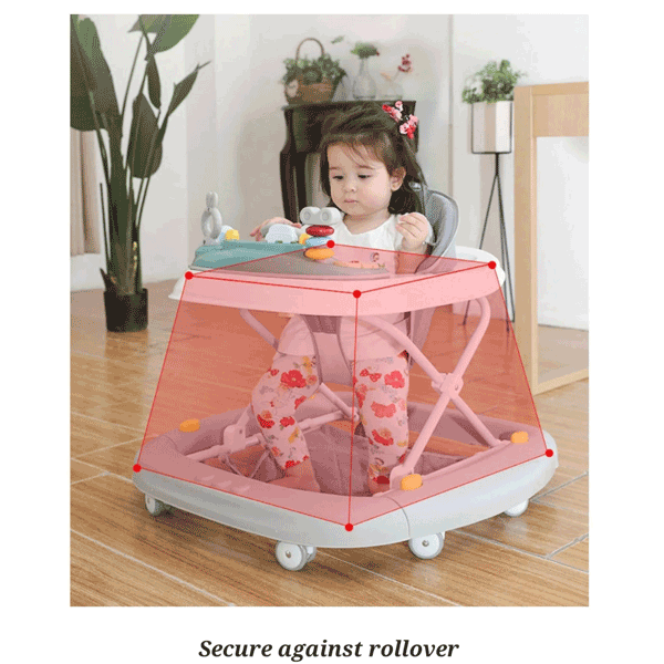 2 IN 1 BABY WALKER IN FIBER BASE WITH SWING